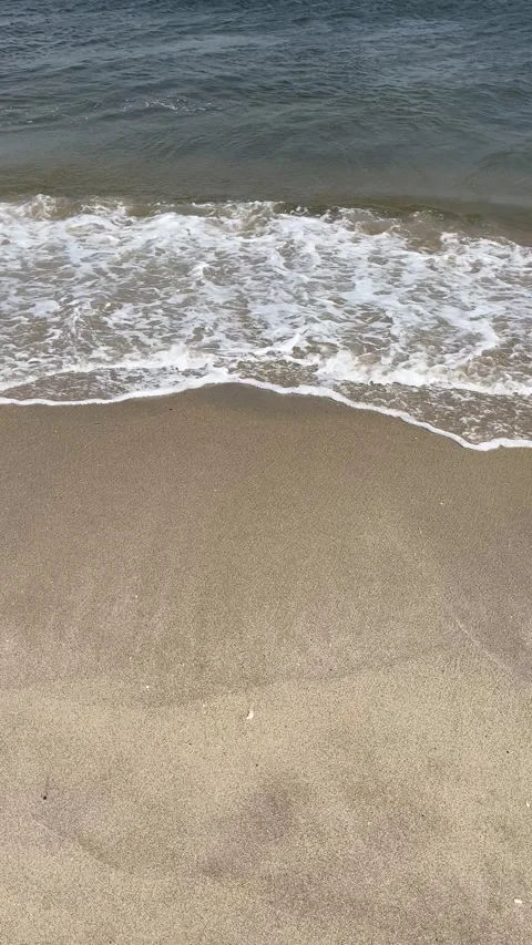 Ocean Waves Crashing at the Beach, Vertical Video Stock Footage 305605387