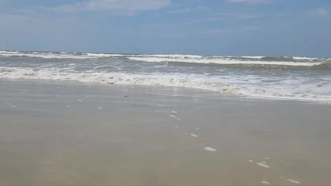 Ocean Waves Crashing on the Shore Stock Footage 314582565
