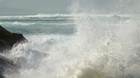Ocean, Waves crushing coast. Stock Footage 149203075