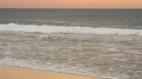 Ocean Waves at Dawn Video stock 76596596