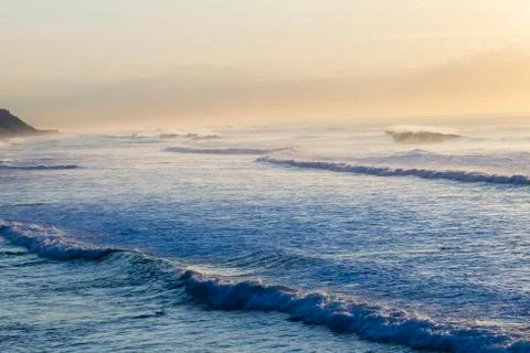 Ocean Waves Dawn Landscape Stock Photos