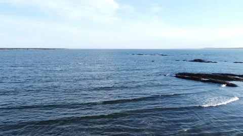 Ocean waves - drone flyover Stock Footage 155313335