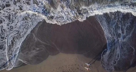 Ocean waves. Drone footage. Stock Footage 92874995