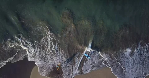 Ocean waves. Drone footage. Stock Footage 92876989