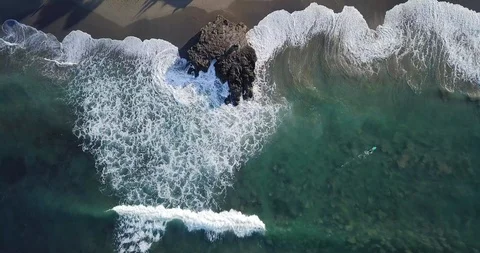 Ocean waves. Drone footage. Stock Footage 92881550