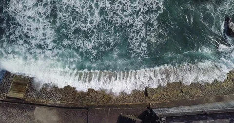 Ocean waves. Drone footage. Stock Footage 92898714