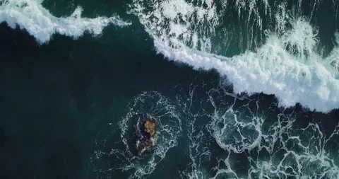 Ocean waves. Drone footage. Stock Footage 92903723
