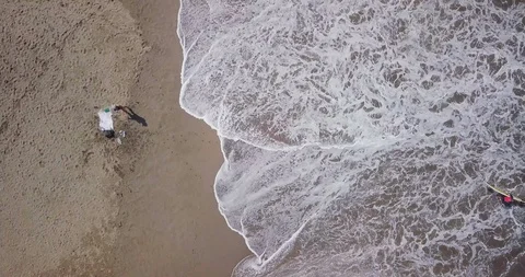Ocean waves. Drone footage. Stock Footage 92954526