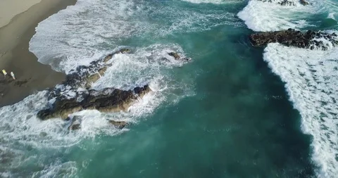 Ocean waves. Drone footage. Stock Footage 92994400