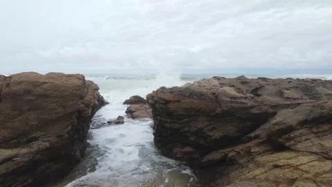 Ocean waves drone shot Stock Footage 157237494