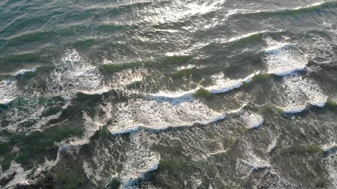 Ocean Waves During Early Hours of the Morning. Stock Footage 91709223