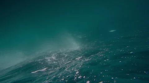 Ocean Waves During Storm. Harsh strong stormy waves make foam in open water of Video stock 259910797