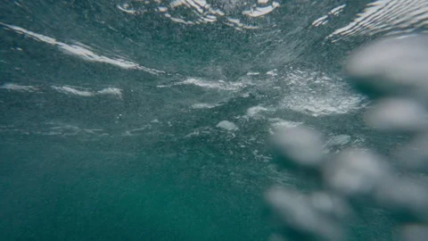 Ocean Waves During Storm. Harsh strong stormy waves make foam in open water of Video stock 260416918
