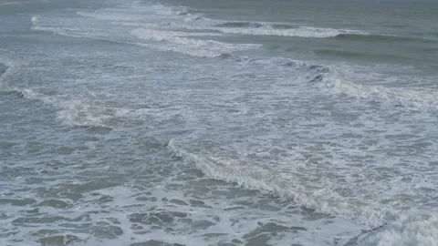 Ocean waves during tropical storm Stock Footage 132138593