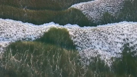 Ocean waves from eagle perspective Stock Footage 145153791