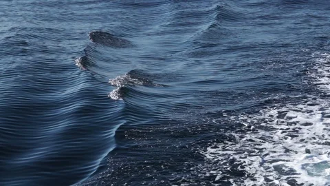 Ocean Waves From Ferry Deck Stock Footage 128719383