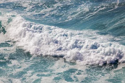 Ocean waves with foam Stock Photos