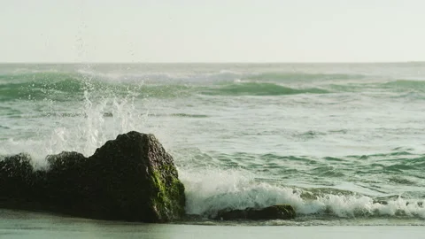 The ocean waves Stock Footage 218451760