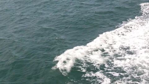 Ocean waves generated by ships Stock Footage 280956442