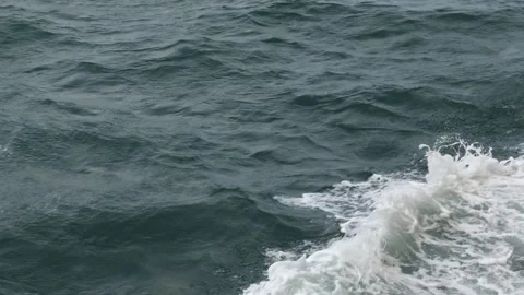 Ocean waves generated by ships Stock Footage 280957281