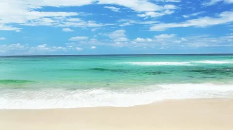 Ocean with waves at the Gold Coast beach Australia Stock Footage