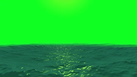 Sea/Ocean water animated Green Screen #3