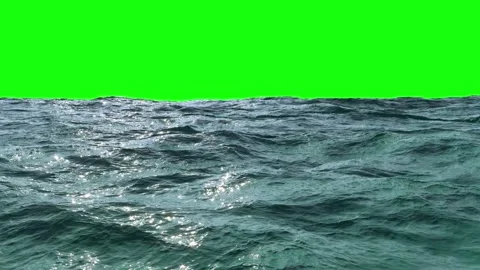 Ocean waves on green screen background 動画素材 312599172