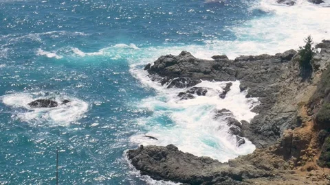 The ocean waves at half speed Stock Footage 248125106