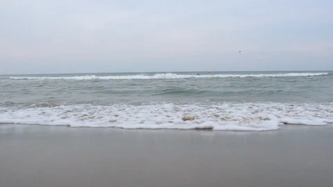 Ocean Waves At Handheld Camera On Ground Stock Footage 106674281