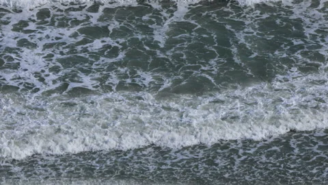 Ocean waves high-angle view Stock Footage 337251414