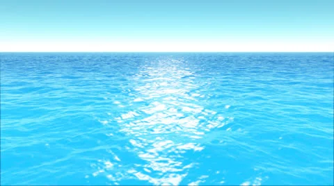 Ocean Waves Horizon LM03 Loop Animation Tropical Stock Footage