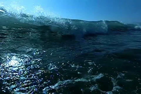 Ocean Waves HS01 Slow Motion 240fps Underwawter Stock Footage