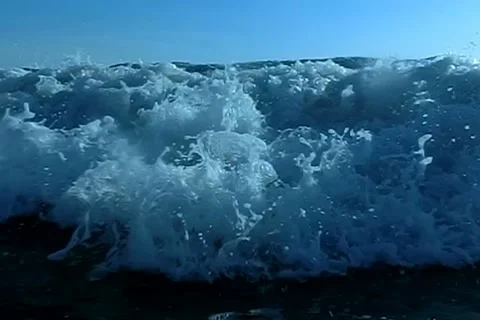 Ocean Waves HS04 Slow Motion 240fps Underwawter Stock Footage