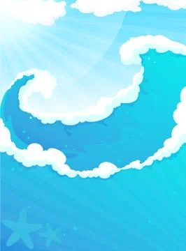 Ocean waves Stock Illustration