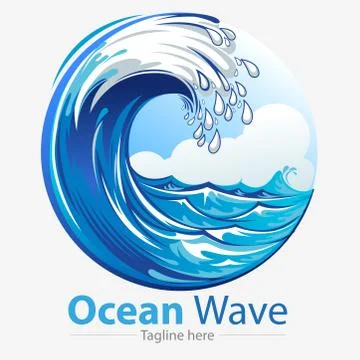 Ocean waves Stock Illustration
