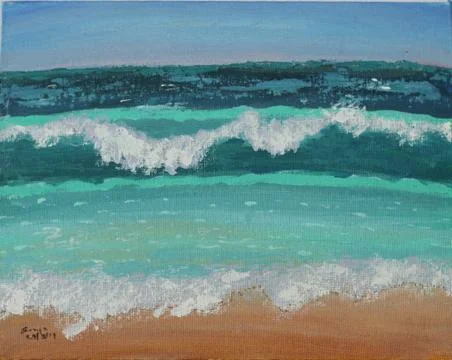 Ocean waves Stock Illustration