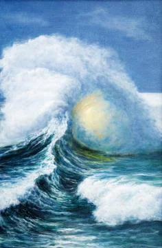 Ocean waves Stock Illustration