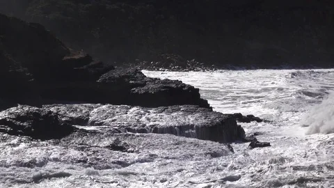 Ocean Waves Incoming on Shore Stockbeeldmateriaal 72861963
