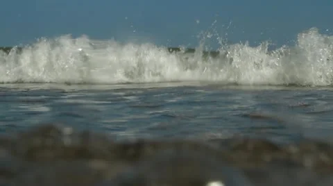 Ocean waves lapping at the camera Stock Footage 10909693