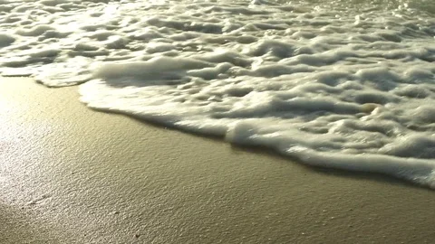 Ocean waves lapping the sand in the Persian Gulf Stock Footage 104268385