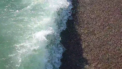 Ocean waves lapping on shore Stock-Footage 114313509