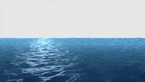 Ocean Waves Loop Animation with Transparent Background (Alpha) Video stock 331299283