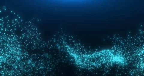 Ocean waves made of blue particles 42 Stock Footage 310179672