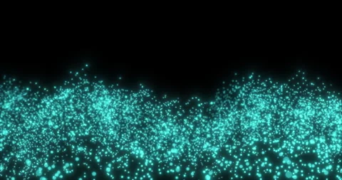 Ocean waves made of blue particles 91 Stock Footage 310803184