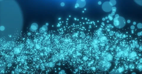 Ocean waves made of blue particles 81 Stock Footage 310825936