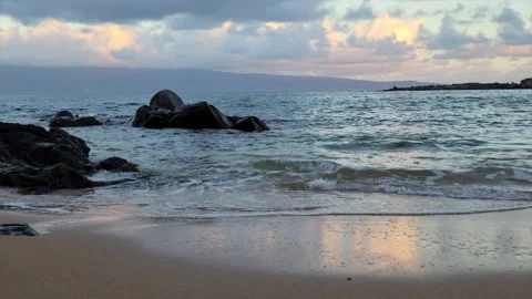Ocean Waves Maui Pacific Ocean Sea Tropical Paradise Stock Footage 245467770