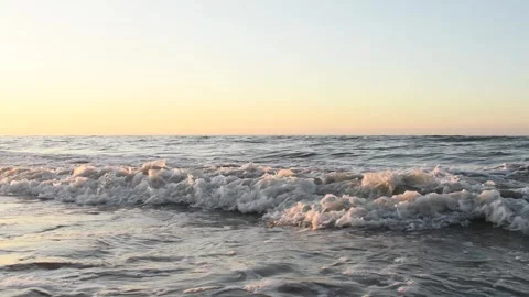 Ocean waves moving in the sea with blue water texture, Cinematic view of sea Stock Footage 327085197