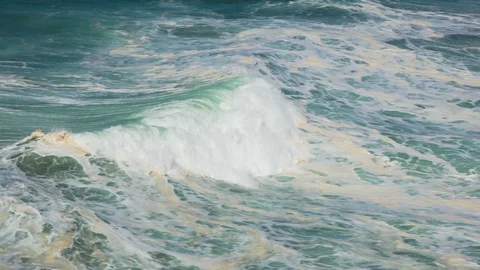 Ocean Waves Moving to Shore Stock Footage 90089792