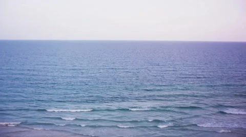 Ocean Waves with ND Filter Attached to Lens Stock Footage 53043475