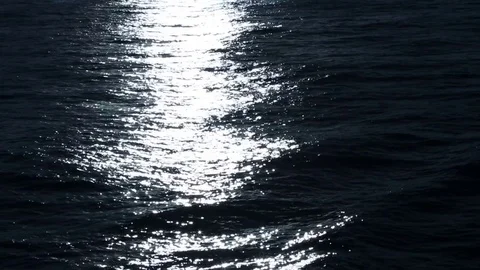 Ocean waves at night Stock Footage 72325787